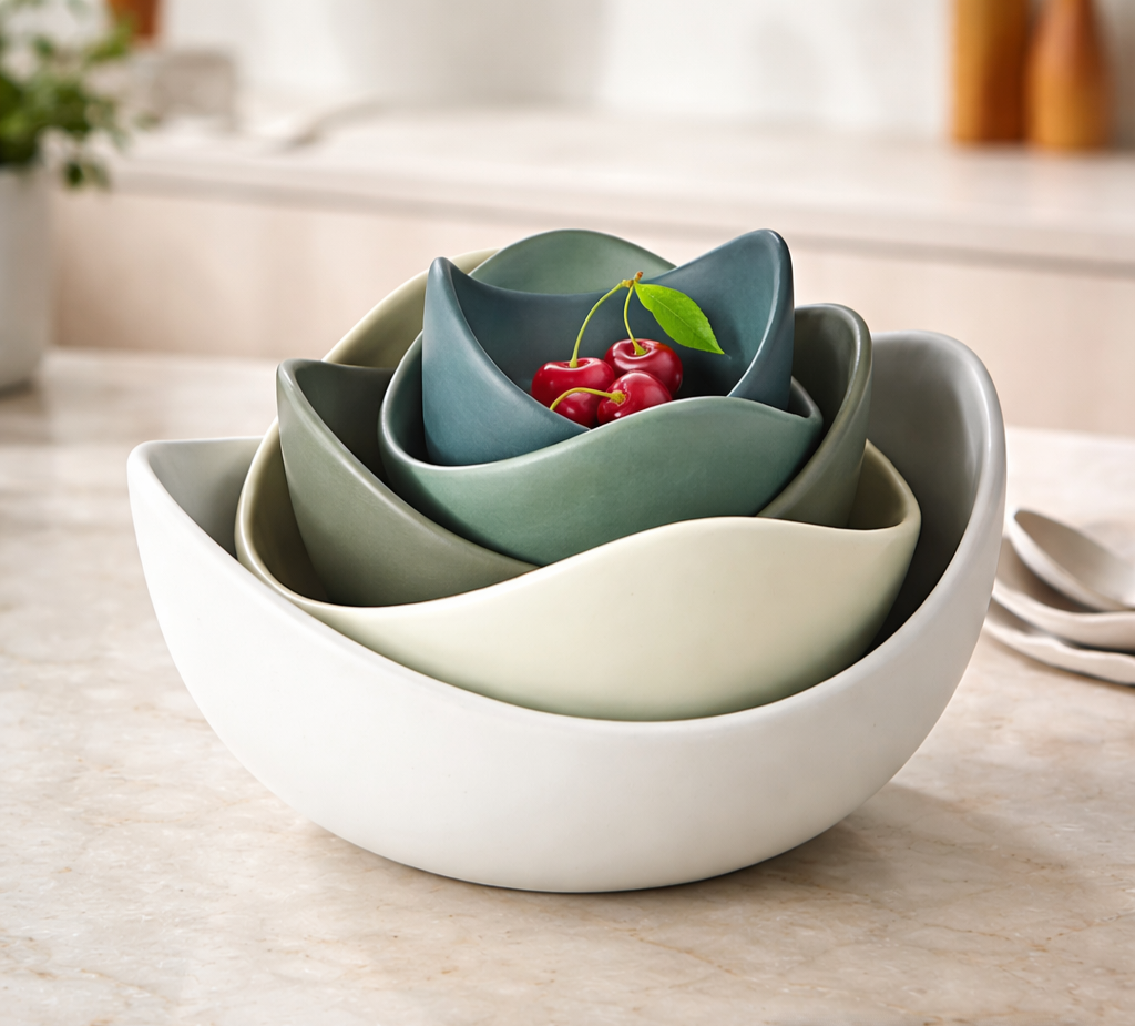 Decorative Bowls Lotus Shaped Pasta Bowls